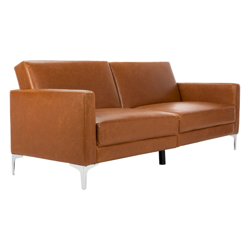 Contemporary Velvet Foldable Futon Bed