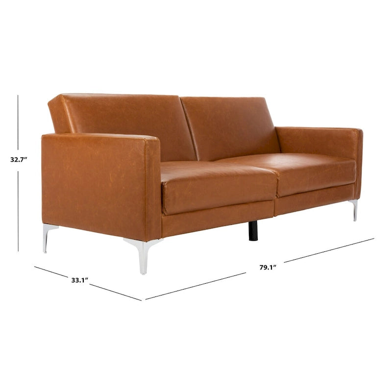 Contemporary Velvet Foldable Futon Bed