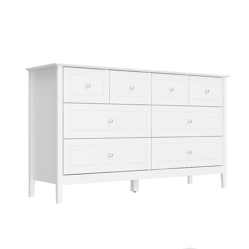 Bedroom Dresser with Silver Accents Sleek and Spacious Organizer Chest