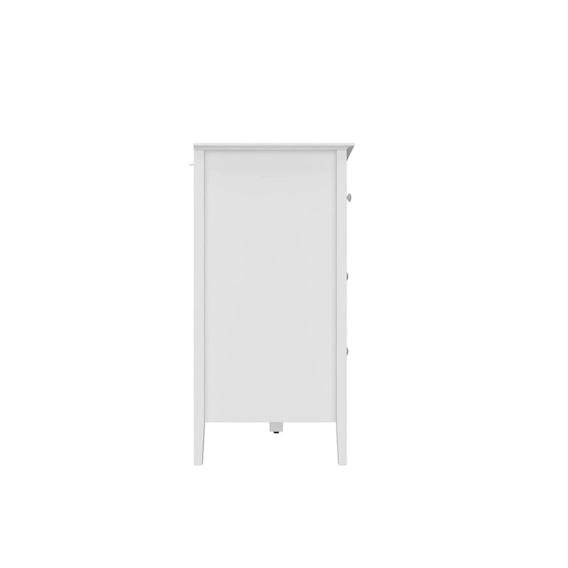 Bedroom Dresser with Silver Accents Sleek and Spacious Organizer Chest