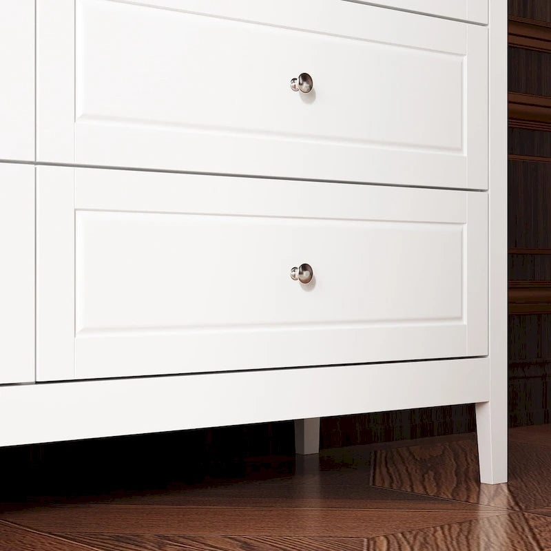 Bedroom Dresser with Silver Accents Sleek and Spacious Organizer Chest