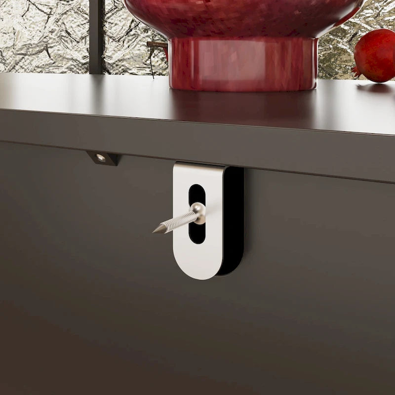 Bedroom Dresser with Silver Accents Sleek and Spacious Organizer Chest