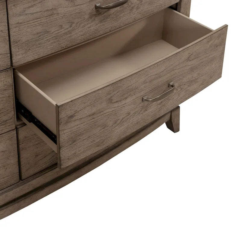 Burnished Beige Oak Bedroom Dresser