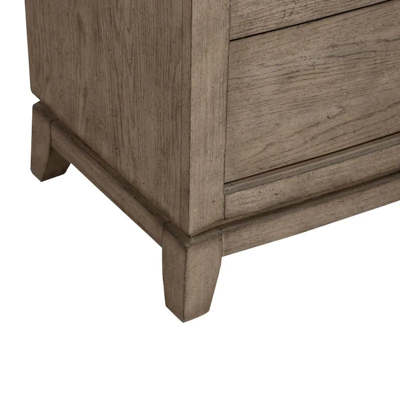 Burnished Beige Oak Bedroom Dresser