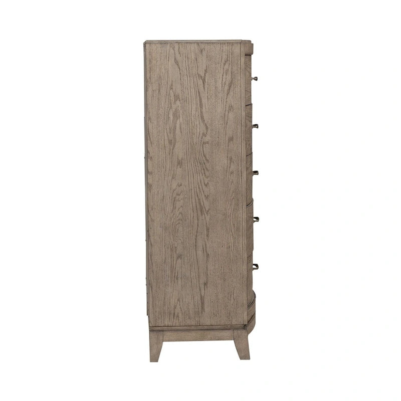 Burnished Beige Oak Bedroom Dresser