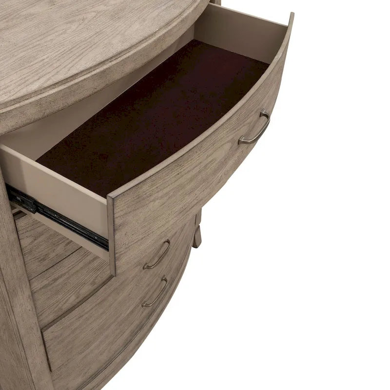 Burnished Beige Oak Bedroom Dresser