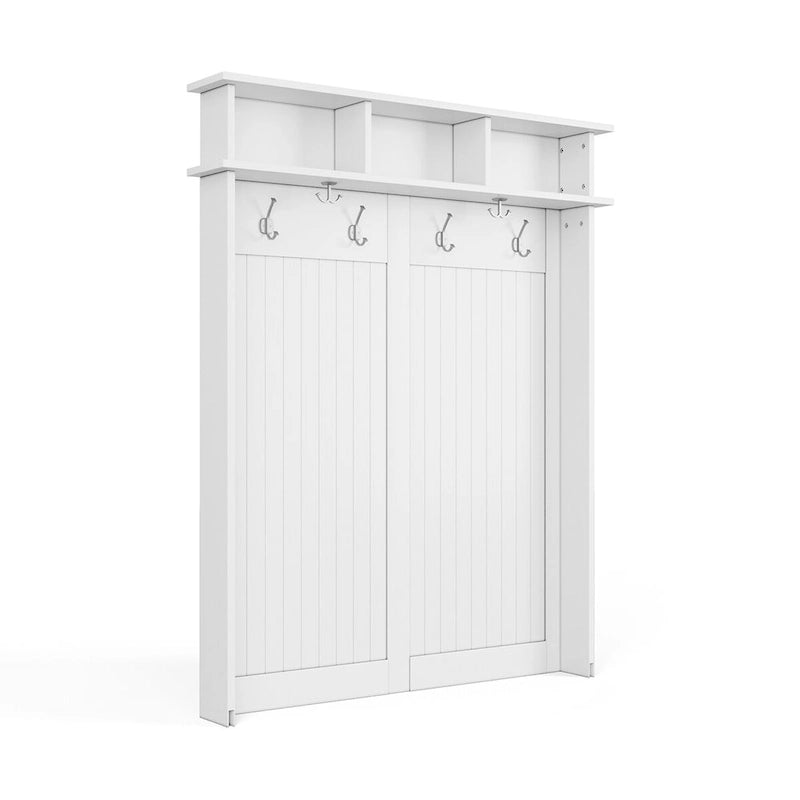 Solid Wood Hall Tree with Shoe Storage Bench