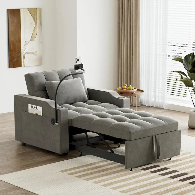 3-in-1 Multi-Functional Convertible Single Sleeper Sofa Bed