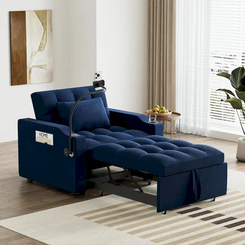 3-in-1 Multi-Functional Convertible Single Sleeper Sofa Bed