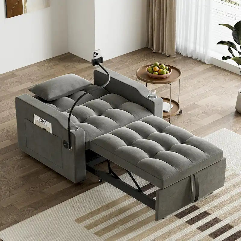 3-in-1 Multi-Functional Convertible Single Sleeper Sofa Bed