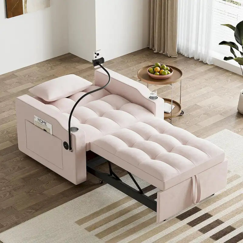 3-in-1 Multi-Functional Convertible Single Sleeper Sofa Bed