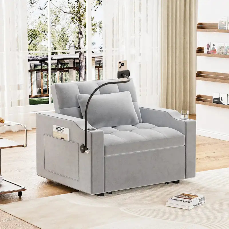 3-in-1 Multi-Functional Convertible Single Sleeper Sofa Bed