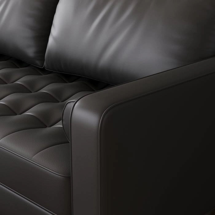 70.1" Faux Leather Sofa with Tapered Legs