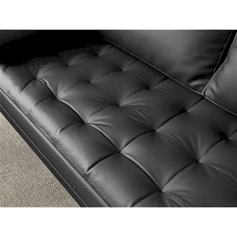 70.1" Faux Leather Sofa with Tapered Legs