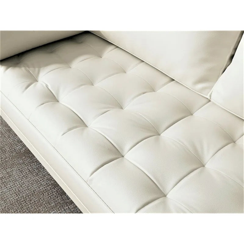 70.1" Faux Leather Sofa with Tapered Legs