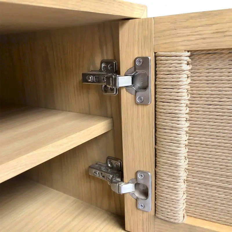 Mobile porta TV in legno con ante, consolle multimediale contemporanea