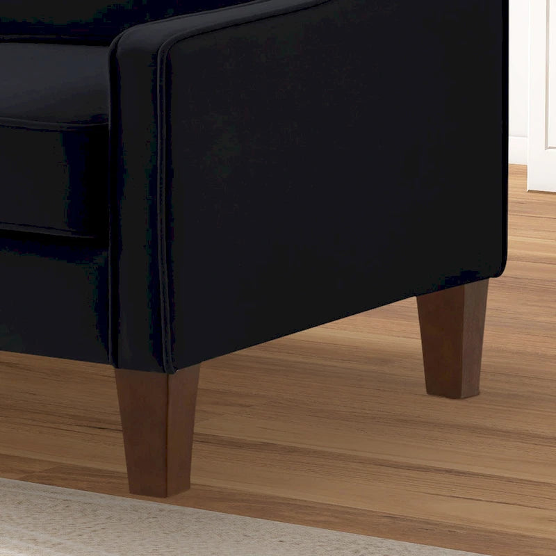 Moderner Akzentstuhl mit Samtbezug, einzelner Sofa-Sessel