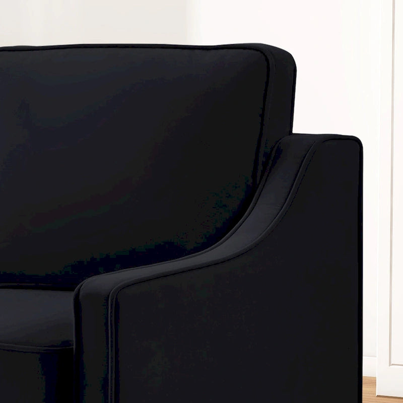 Moderner Akzentstuhl mit Samtbezug, einzelner Sofa-Sessel