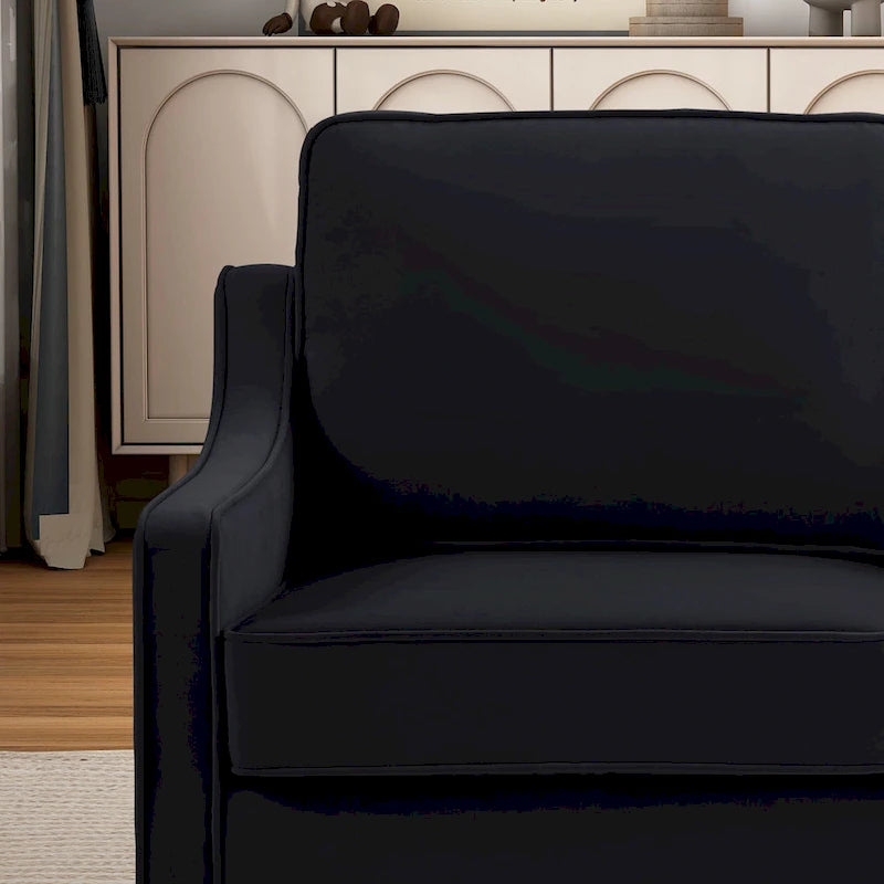 Moderner Akzentstuhl mit Samtbezug, einzelner Sofa-Sessel