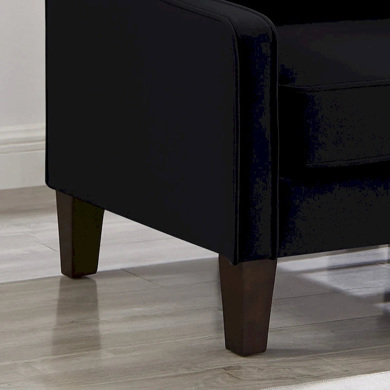 Moderner Akzentstuhl mit Samtbezug, einzelner Sofa-Sessel