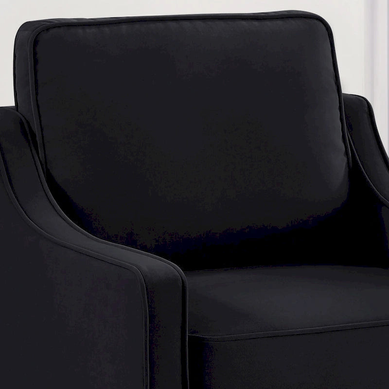 Moderner Akzentstuhl mit Samtbezug, einzelner Sofa-Sessel