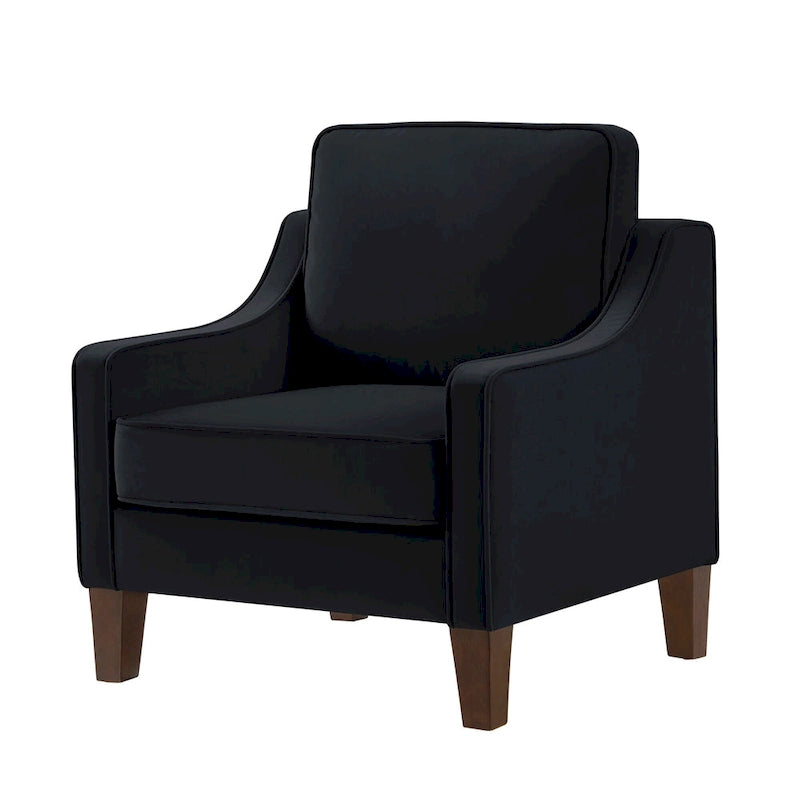 Moderner Akzentstuhl mit Samtbezug, einzelner Sofa-Sessel