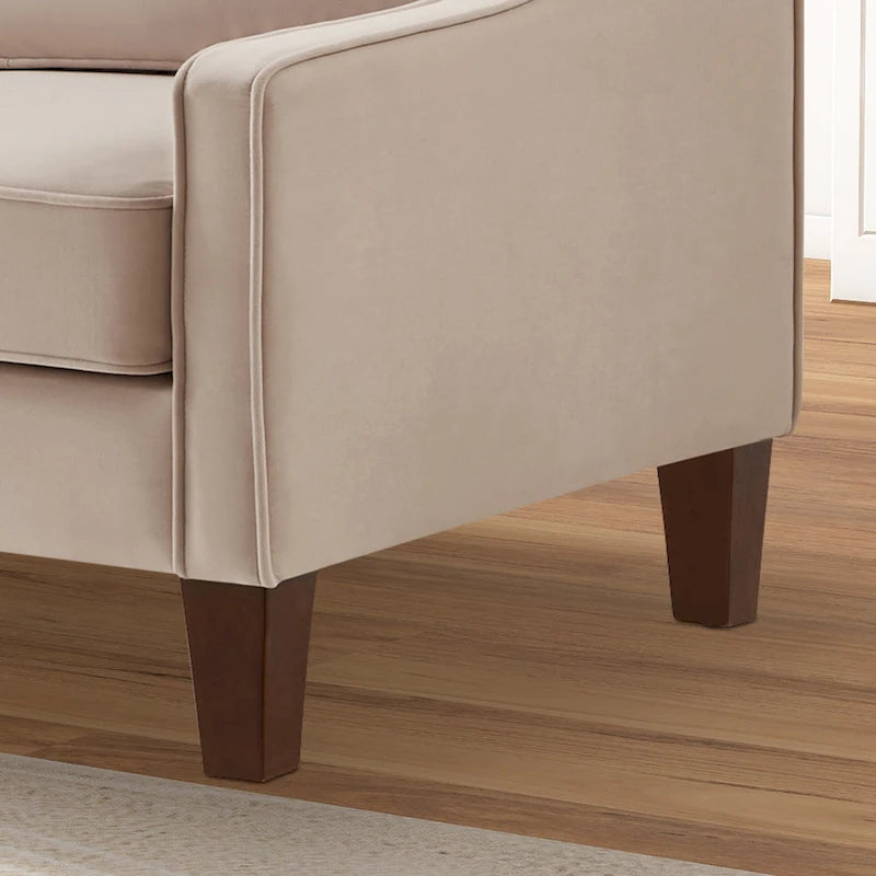 Moderner Akzentstuhl mit Samtbezug, einzelner Sofa-Sessel