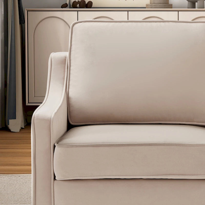 Moderner Akzentstuhl mit Samtbezug, einzelner Sofa-Sessel