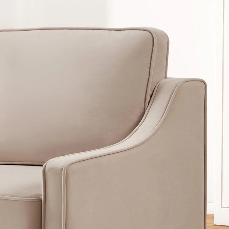 Moderner Akzentstuhl mit Samtbezug, einzelner Sofa-Sessel