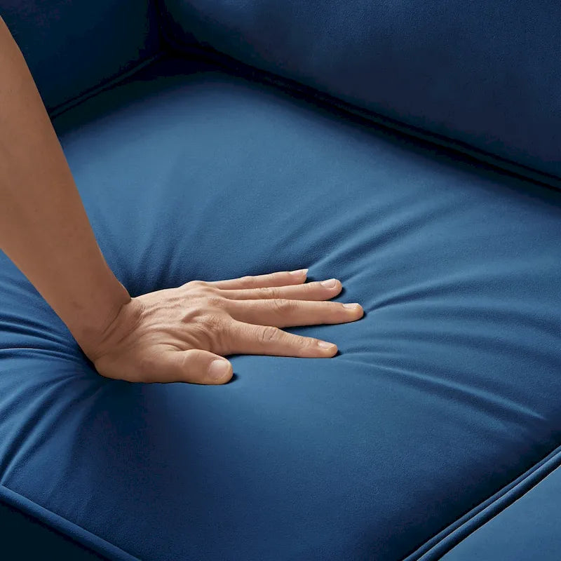 Moderner Akzentstuhl mit Samtbezug, einzelner Sofa-Sessel