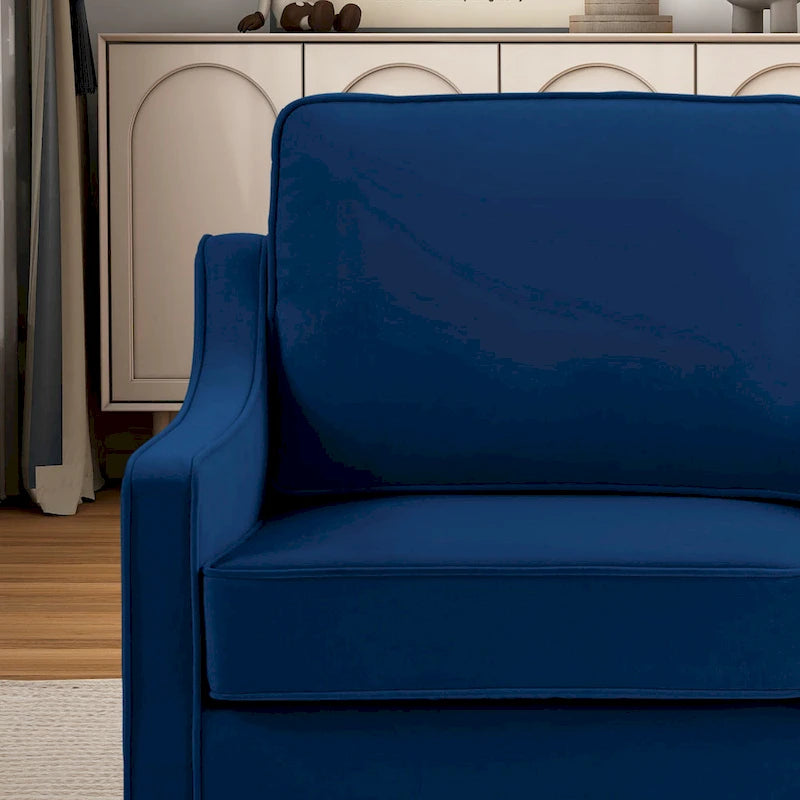Moderner Akzentstuhl mit Samtbezug, einzelner Sofa-Sessel