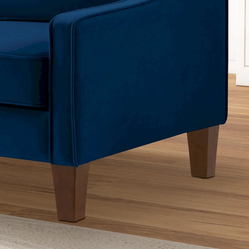 Moderner Akzentstuhl mit Samtbezug, einzelner Sofa-Sessel