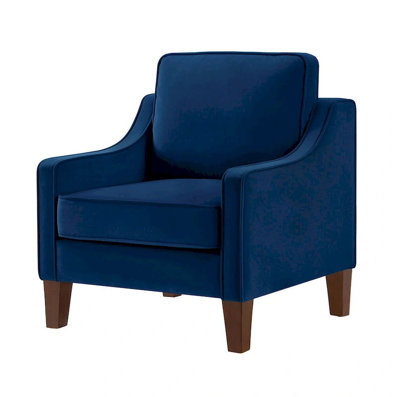 Moderner Akzentstuhl mit Samtbezug, einzelner Sofa-Sessel