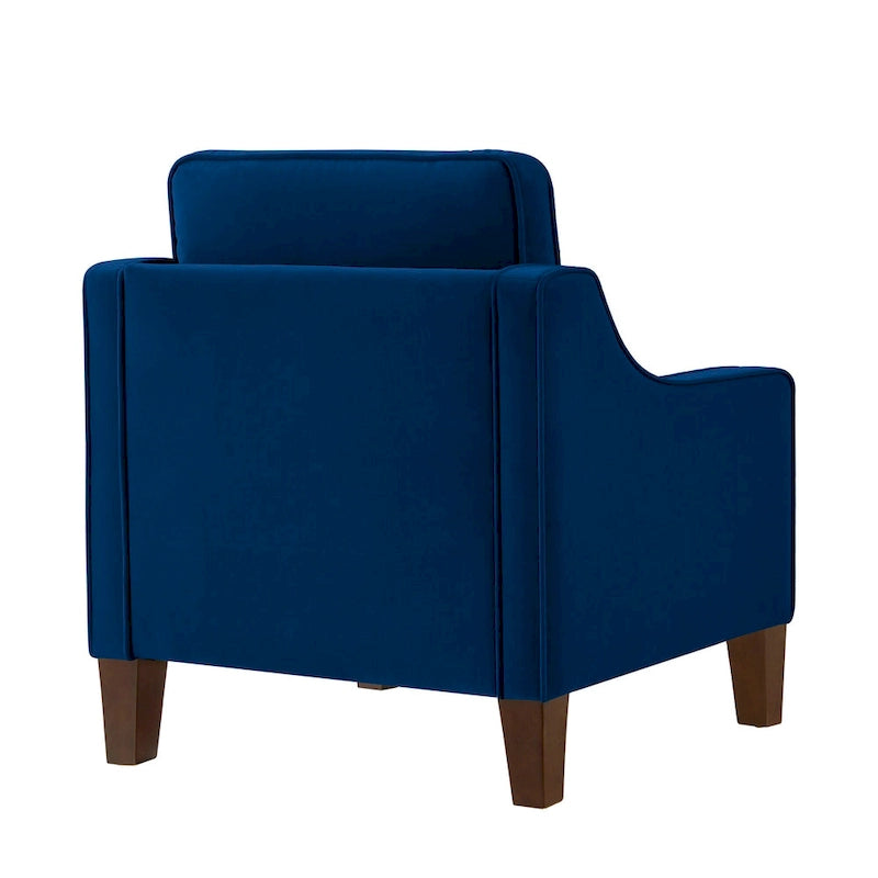 Moderner Akzentstuhl mit Samtbezug, einzelner Sofa-Sessel