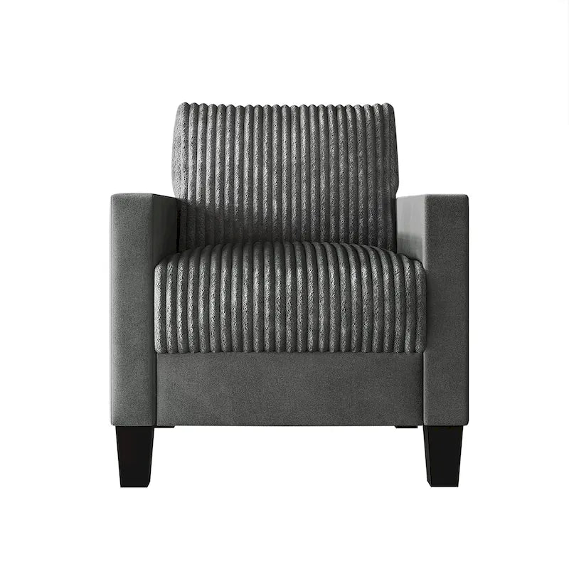 Corduroy Mid-Century Modern Velvet Upholstered Arm Chair