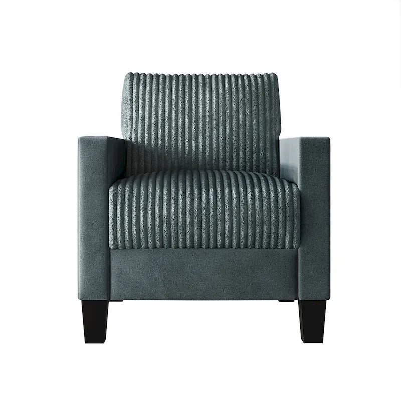 Corduroy Mid-Century Modern Velvet Upholstered Arm Chair