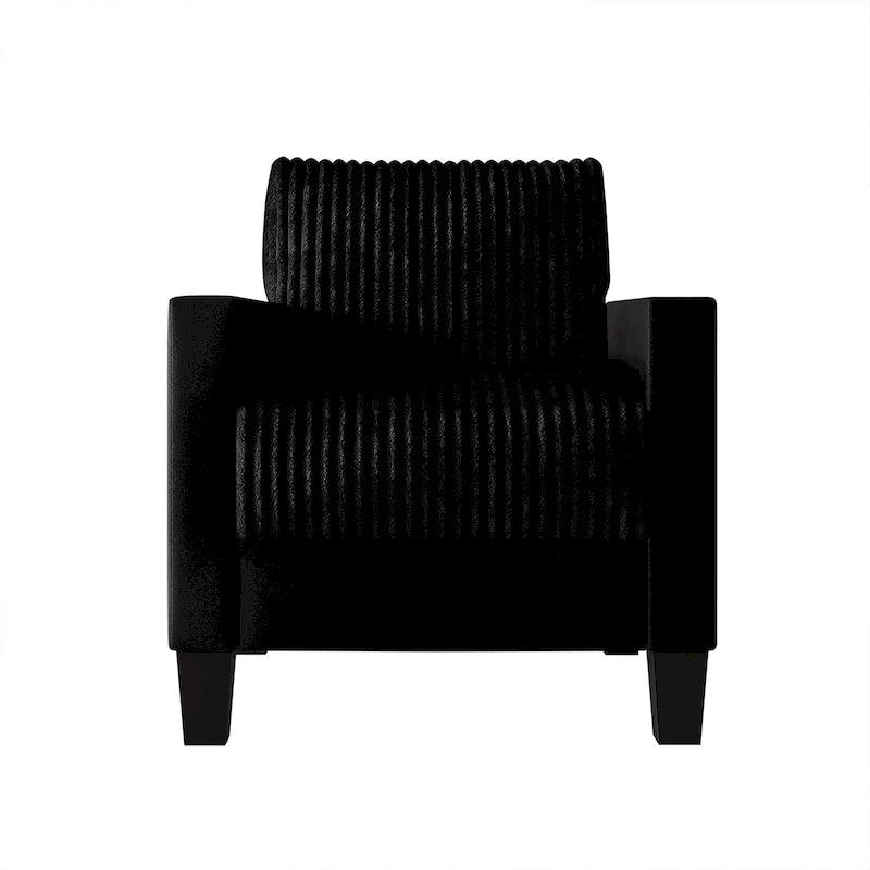 Corduroy Mid-Century Modern Velvet Upholstered Arm Chair