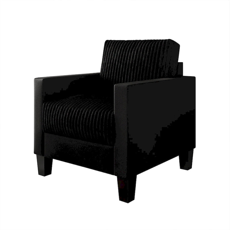 Corduroy Mid-Century Modern Velvet Upholstered Arm Chair