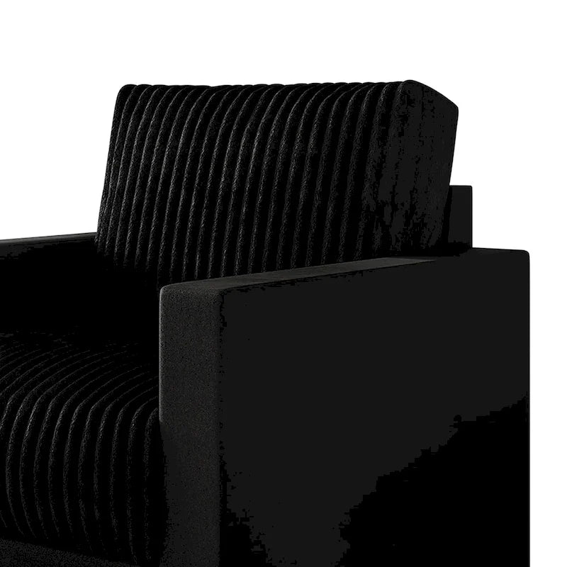 Corduroy Mid-Century Modern Velvet Upholstered Arm Chair