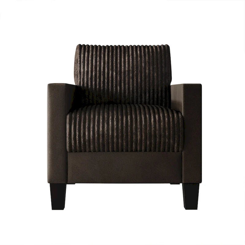 Corduroy Mid-Century Modern Velvet Upholstered Arm Chair