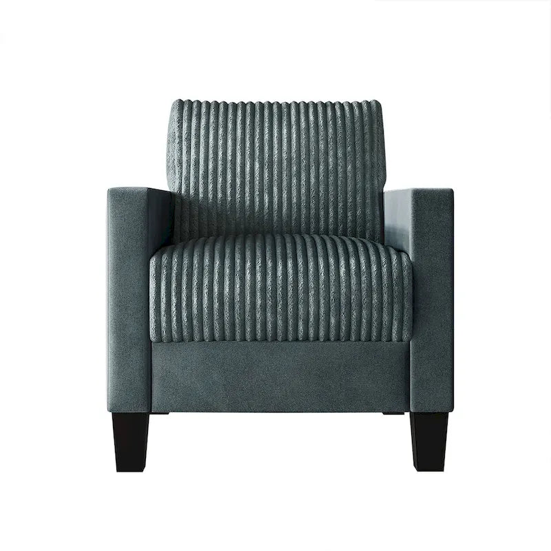 Corduroy Mid-Century Modern Velvet Upholstered Arm Chair