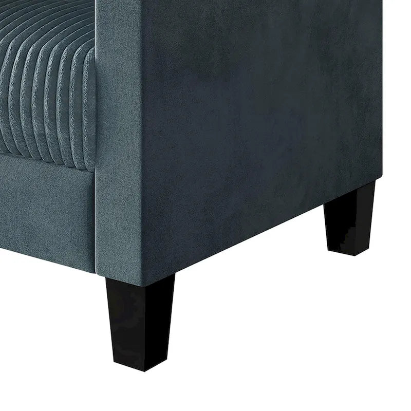 Corduroy Mid-Century Modern Velvet Upholstered Arm Chair