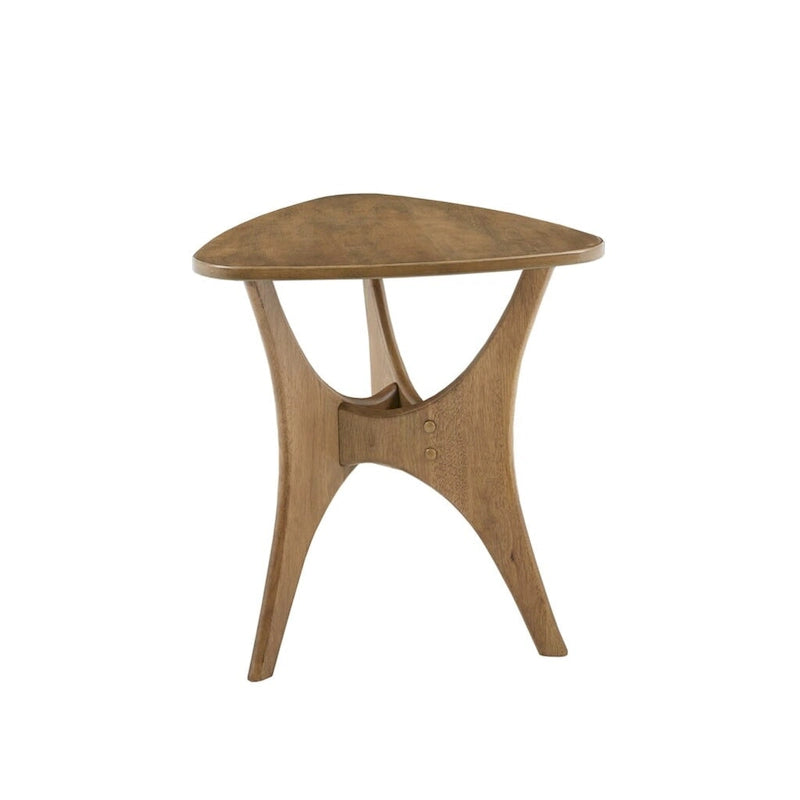Triangle Wood Side Table Modern Accent Table