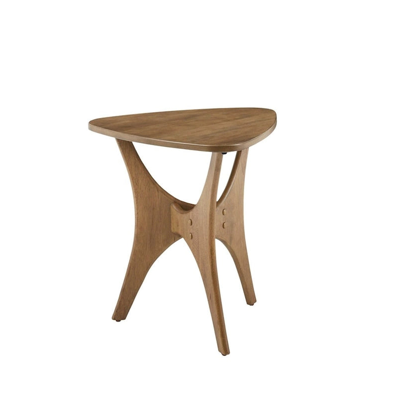 Triangle Wood Side Table Modern Accent Table