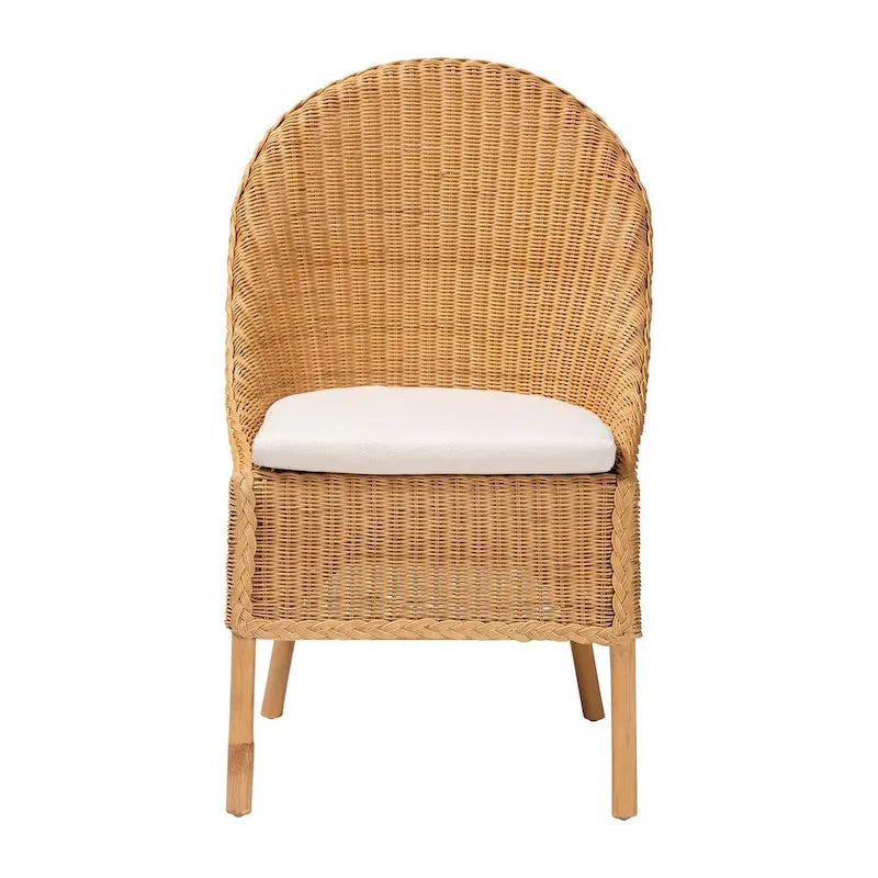 Bohemian Light Honey Rattan Dining Chair