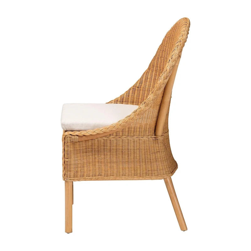 Bohemian Light Honey Rattan Dining Chair