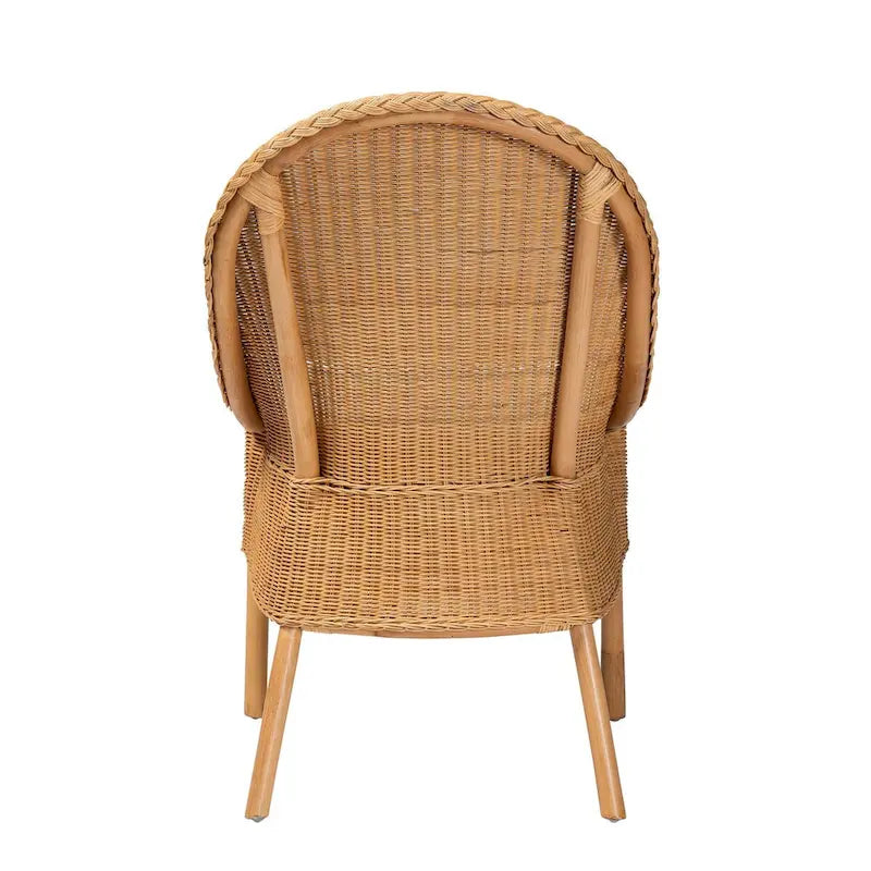 Bohemian Light Honey Rattan Dining Chair