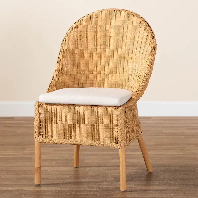 Bohemian Light Honey Rattan Dining Chair