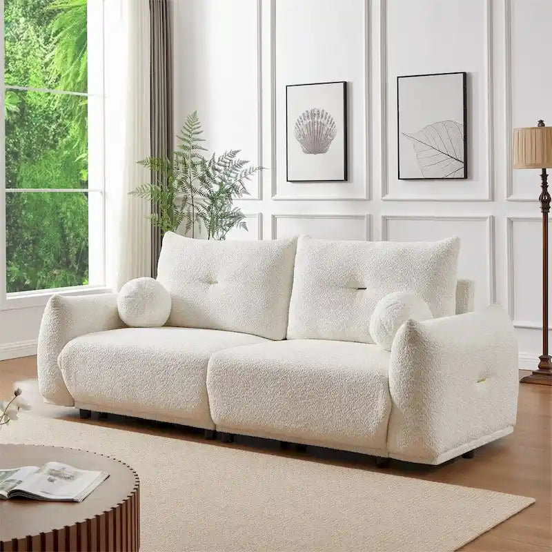 Smalle houten bank met verweerde afwerking, set van 2, bruin en wit