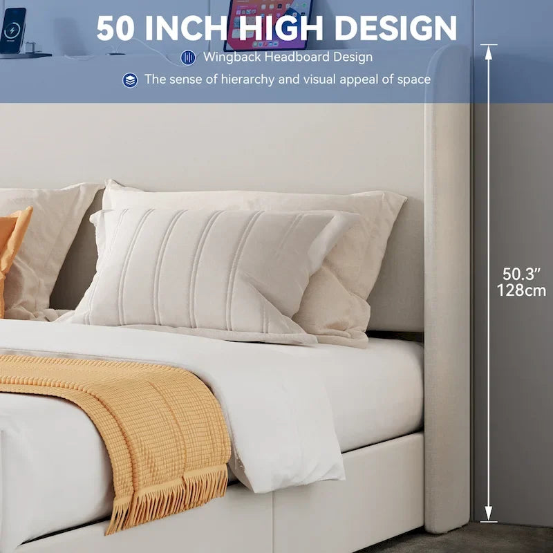 Hydraulic Lift Up Storage Bed Frame